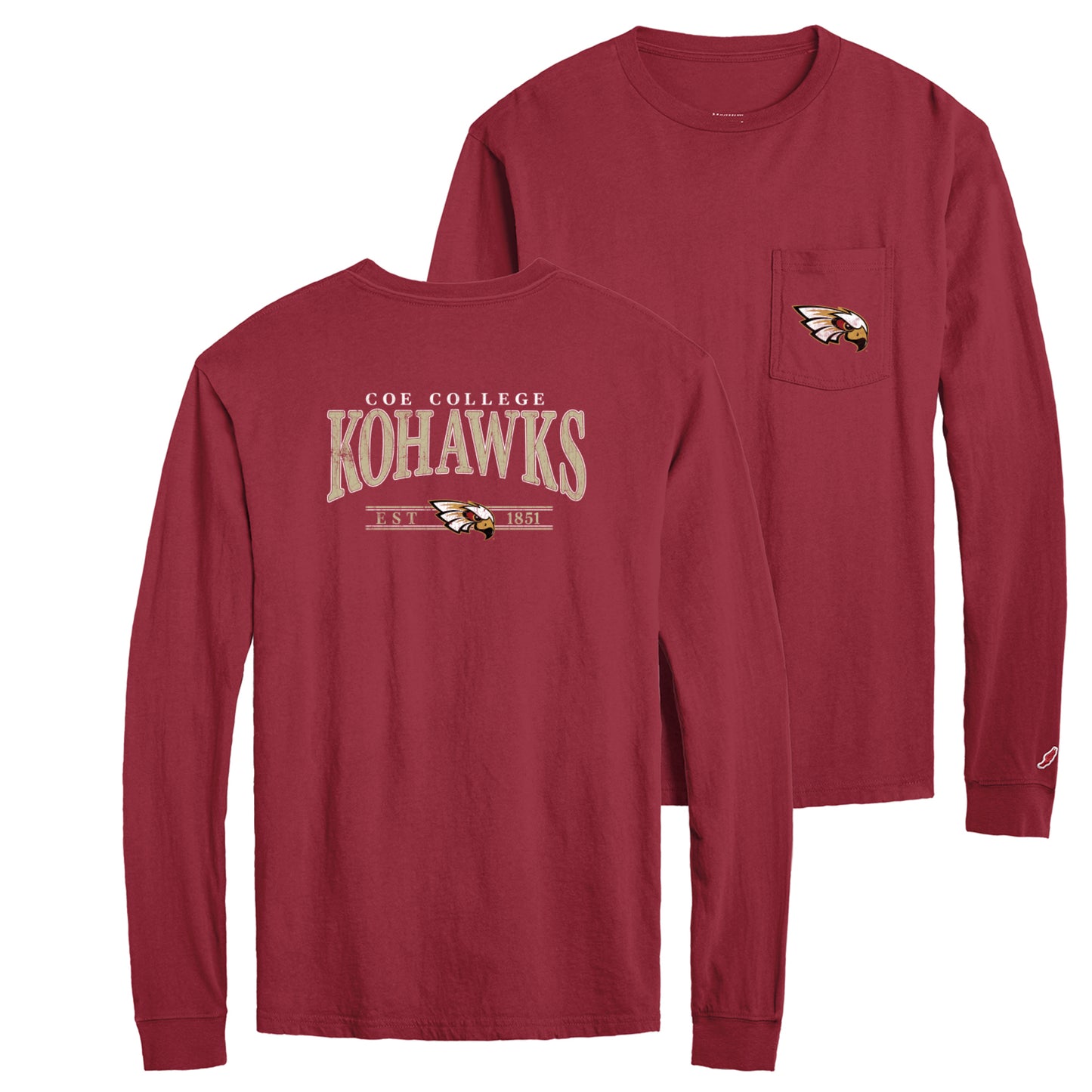 LS POCKET T/ WITH FULL BACK KOHAWKS