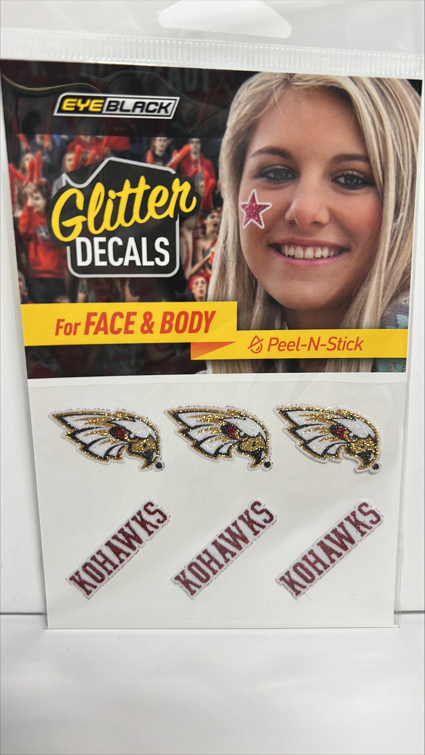 GLITTER FACE & BODY DECAL